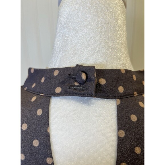 J.O.A. Los Angeles  Top Grey/ Mauve W/ Blush Polka Dot Bell  Long sleeve Sz Med. - Picture 9 of 10